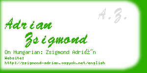 adrian zsigmond business card